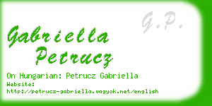 gabriella petrucz business card